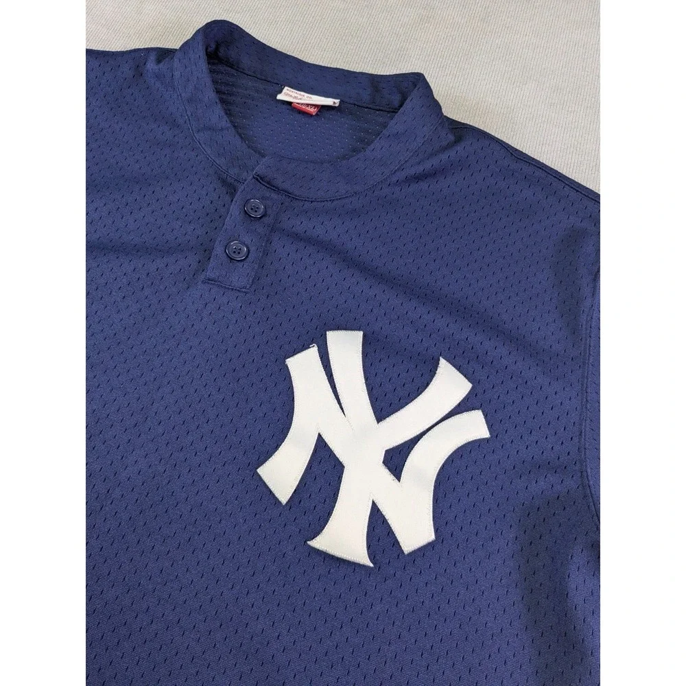New York Yankees Jersey Mens XL Blue Mitchell Ness Don Mattingly 90s MLB